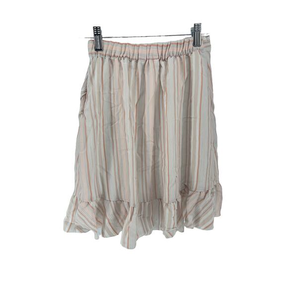 Lauren Conrad Multicolored Striped Ruffled Tiered Mini Skirt Women's Size Small - Picture 5 of 5